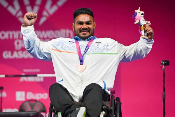 Commonwealth Games: India’s Jhandu Kumar clinches bronze in men’s heavyweight para powerlifting